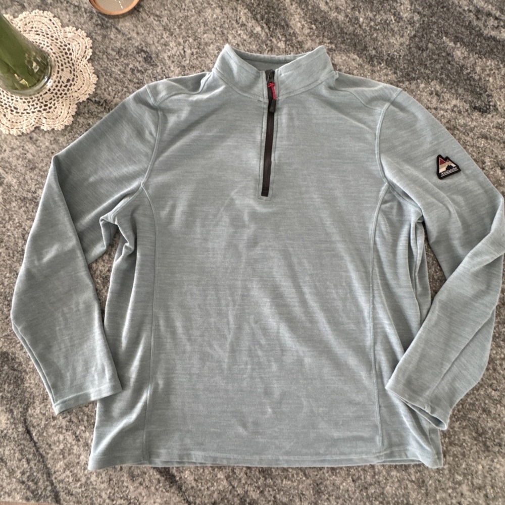 Avalanche Quarter-Zip Large Men's Pullover Light Teal Blue#759‎